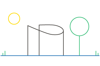 Pflanz was!-Stadtgarten in Berlin Mitte - Illustration Dan Graham Pavillon